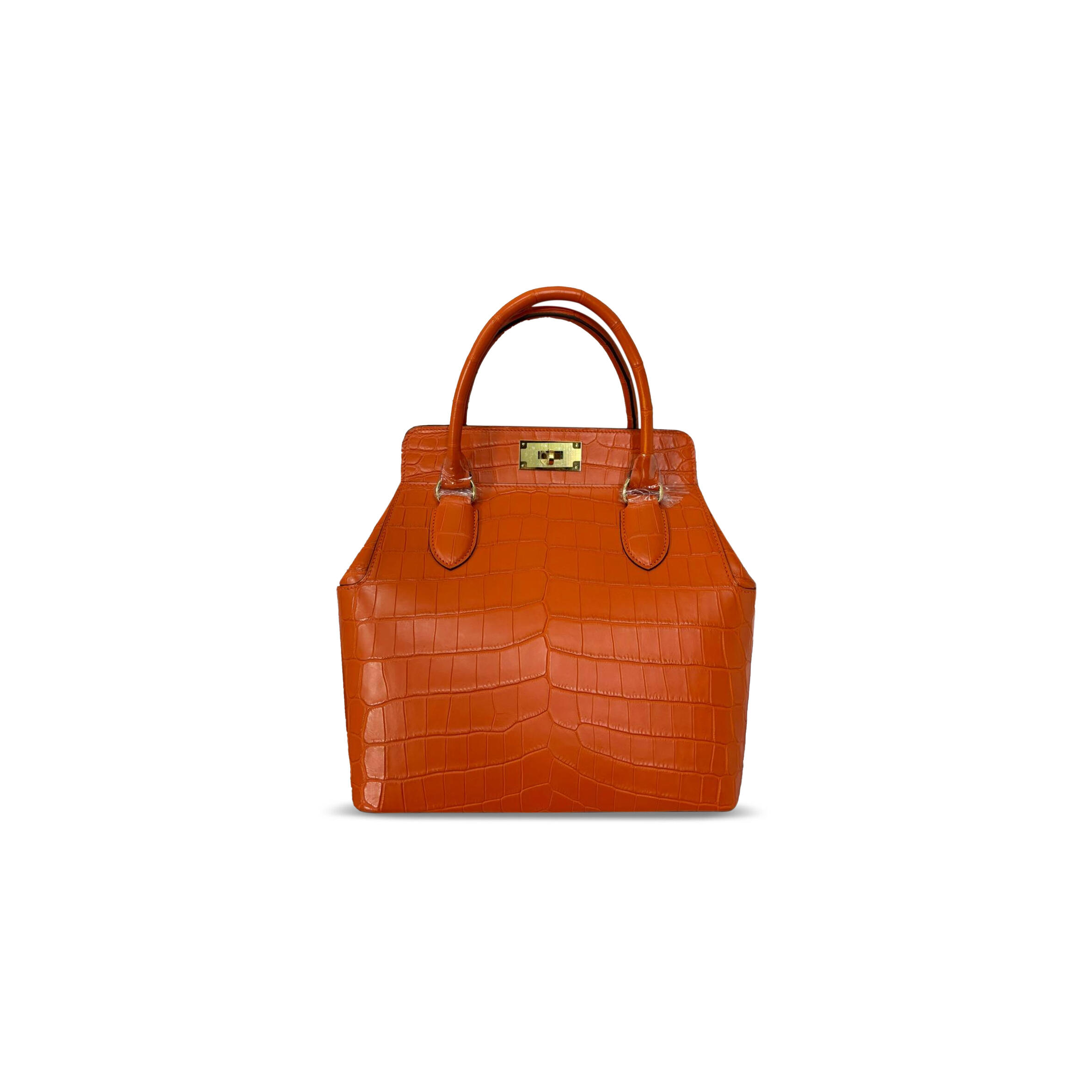 H**mes MASTER CROCODILE TOOLBOX 26 WITH GOLD HARDWARE 140575 (28*26*18cm)